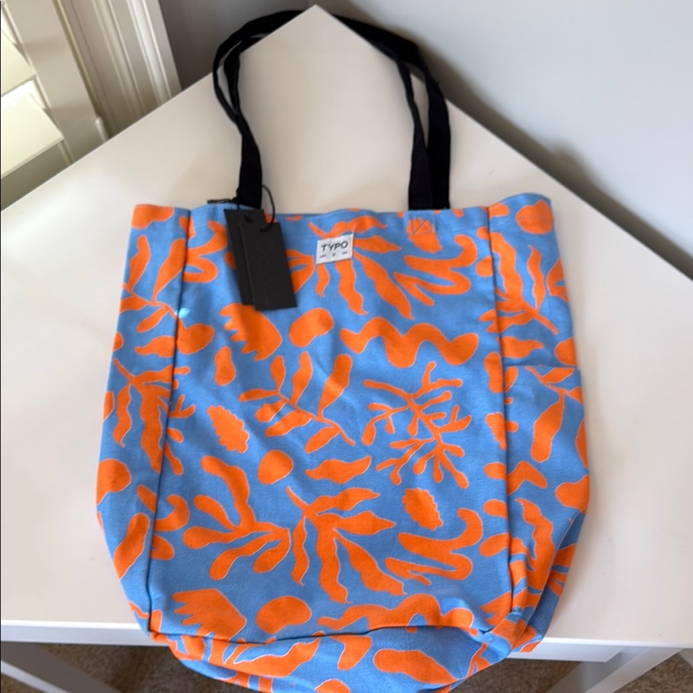 Blue and Orange Tote Bag